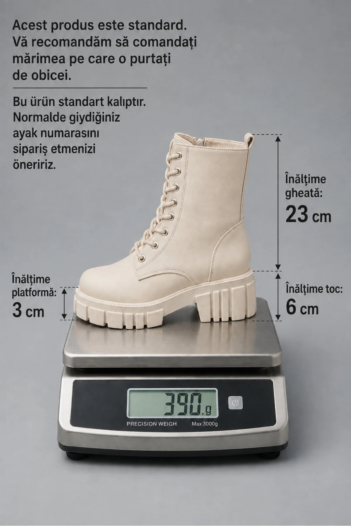 Yüksek non-slip Kaymaz Taban Fermuarlı içi Kürklü Su Geçirmez Kadın Bot iarnă - Görsel 8